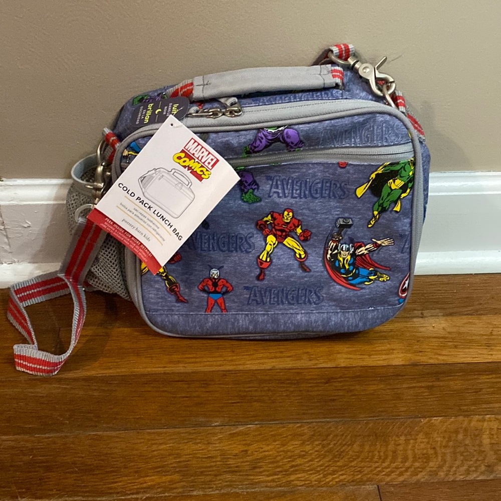 Pottery Barn kids Marvel Superhero cold pack lunchbox NWT